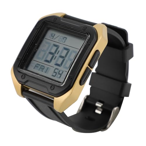 plplaaoo Digitale Sportwache für Männer Frauen EL Backlight Stoppwatch Count Down Woche Alarm TPU -Gurt Dual Time Water Proof Uhr (Goldband) von plplaaoo