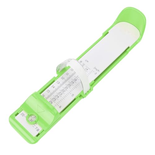 plplaaoo Fuß messgerät für Baby genaues leichtes Kinder fußlängen messmessgerät für Zuhause Fuß messgerät Sizer ABS-Material unzerbrechlich (Grün) von plplaaoo