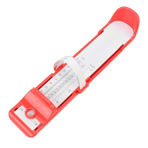 plplaaoo Fuß messgerät für Baby genaues leichtes Kinder fußlängen messmessgerät für Zuhause Fuß messgerät Sizer ABS-Material unzerbrechlich (Rot) von plplaaoo