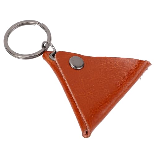 plplaaoo Guitar Pick Halterbeutel wasserdichte Kunstleder tragbarer Keychain Design Guitar Pick -Hülle Organizer Beutel für Musiker Gitarristen Musikliebhaber Schwarz (Orange) von plplaaoo