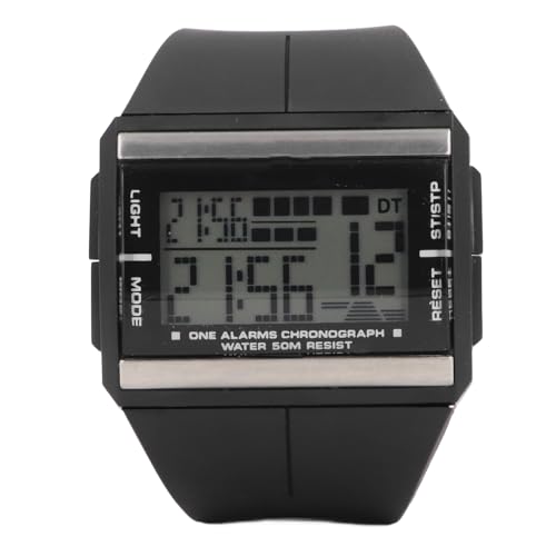 plplaaoo Rubber Band Sports Uhr 7 LED -Farben 50m wasserdichtes Digital Display Multifunktionales Armbanduhr für Jungen Mädchen Teenager Outdoor Running Wanderung von plplaaoo