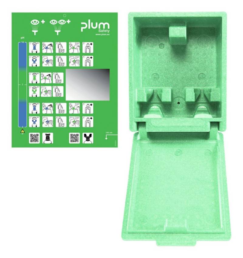 plum Erste-Hilfe-Set, Augenspülwandbox leer für 200 ml und 500 ml Flasche von plum