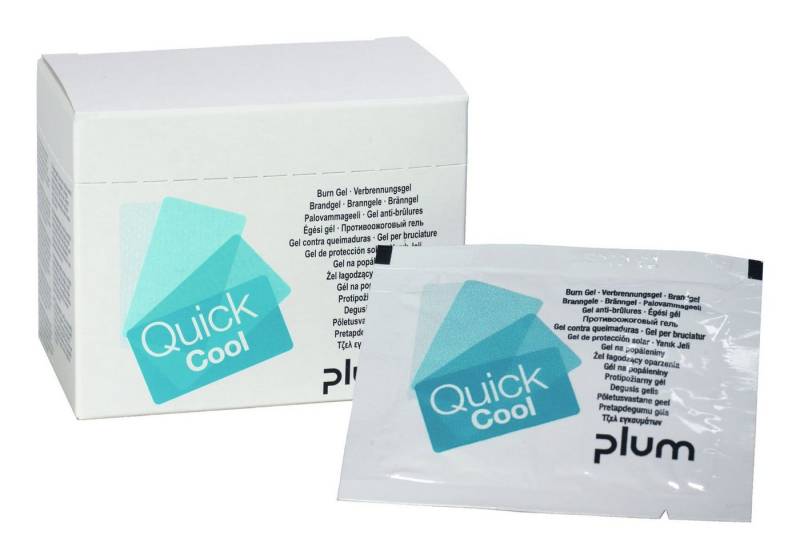 plum Erste-Hilfe-Set, Verbrennungsgel QuickCool Box mit 18 Sachets von plum