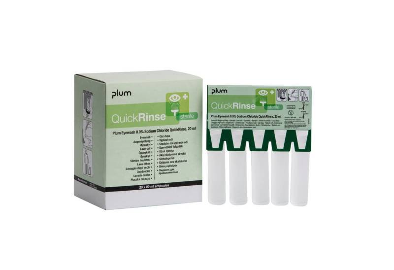 plum Erste-Hilfe-Set Augenspülung QuickRinse 5160 20ml 4x5 Stück. von plum
