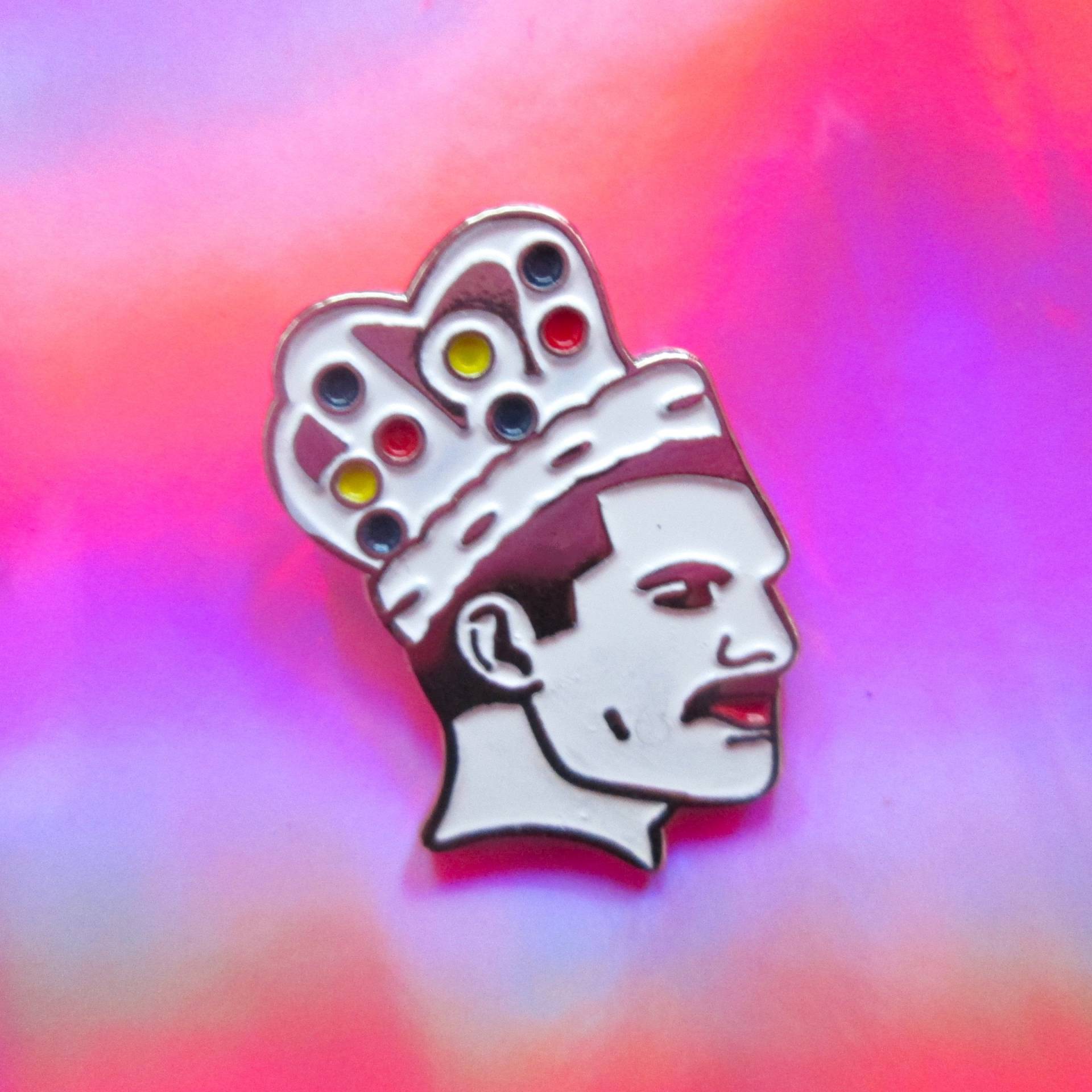 Freddie Mercury Pin Emaille Schmuck Queen Band Anstecknadel von plussizevintagehh