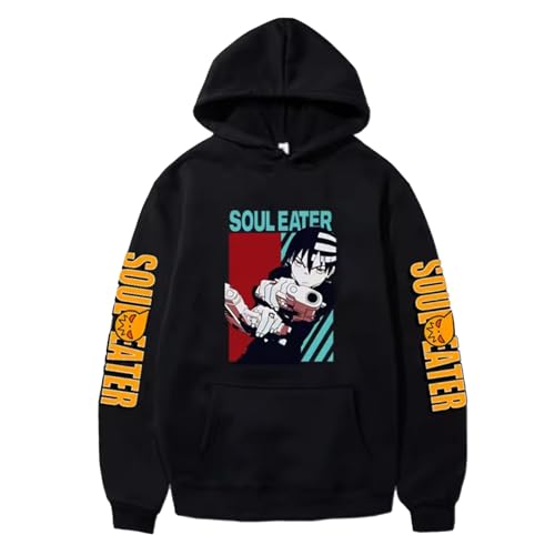 Anime Soul Hoodie Eater Maka Albarn Hoodie Death The Kid Hoodie Street Style Trendige modisch gedrucktes Hoodie mit Taschen von pochikiki-