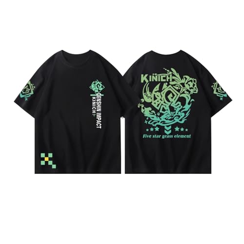 Kinich T-Shirt Genshin Anime Impact Harajuku Kurzarm-T-Shirt Anime Kinich Kleidung für Gaming-Fans von pochikiki-