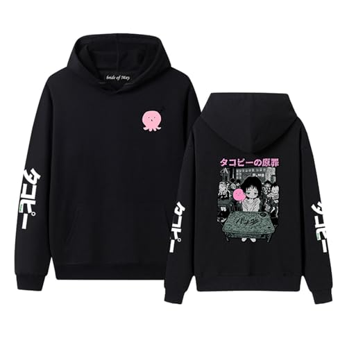 Takopis Original Hoodie Unisex Anime-Print Freizeit-Sportpullover Takopii Shizuka Kuze Sweatshirt Retro-Hip-Hop-Hoodie von pochikiki-