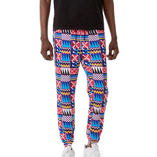Traditionelle afrikanische Dashiki Freizeithosen Stammesfesthosen Unisex African Style Elastische Taille Jogginghose Haremshosen von pochikiki-