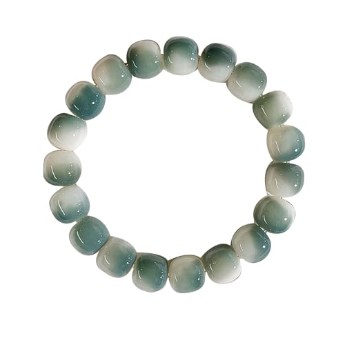 pochikiki- Angst Armbänder Natürliche Bodhi Mala Gebetsperlen Elastisches Stretch Perlenarmband Viel Glück Gesund Perle Mehrfarbige Perle von pochikiki-