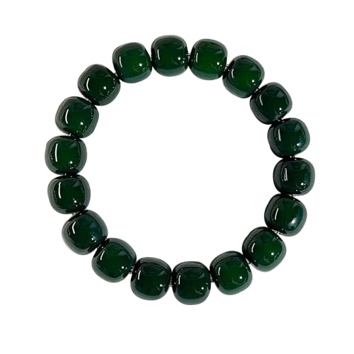 pochikiki- Angst Armbänder Natürliche Bodhi Mala Gebetsperlen Elastisches Stretch Perlenarmband Viel Glück Gesund Perle Mehrfarbige Perle von pochikiki-