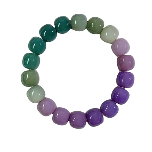 pochikiki- Angst Armbänder Natürliche Bodhi Mala Gebetsperlen Elastisches Stretch Perlenarmband Viel Glück Gesund Perle Mehrfarbige Perle von pochikiki-