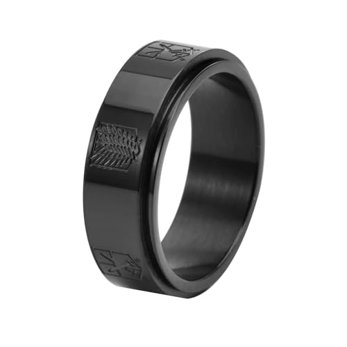 pochikiki- Anime Attack AOT Titan Ring Scout Regiment Ringe Mode Design Männer Attack AOT Titan Merch von pochikiki-
