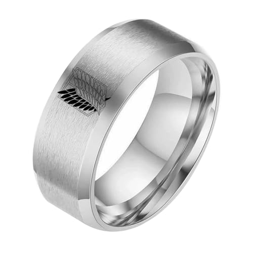 pochikiki- Attack AOT On Titan Ring Wings Of Liberty Flag Fingerringe für Männer Frauen Charme Schmuck Anime Fans pochikiki- Attack AOT On Titan Ring Wings Of Liberty Flag Fingerringe für Männer Frauen Charme Schmuck Anime Fans von pochikiki-