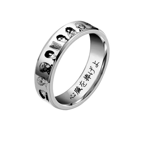 pochikiki- Attack AOT Titan Anime Peripheriegeräte Eren Jaeger Scout Regiment Charakter Ringe Unisex Verfügbare Größen Ringe Schmuck von pochikiki-