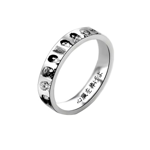pochikiki- Attack AOT Titan Anime Peripheriegeräte Eren Jaeger Scout Regiment Charakter Ringe Unisex Verfügbare Größen Ringe Schmuck von pochikiki-