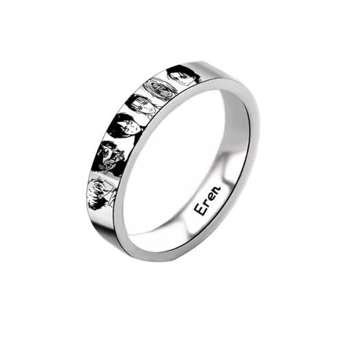 pochikiki- Attack AOT Titan Anime Peripheriegeräte Eren Jaeger Scout Regiment Charakter Ringe Unisex Verfügbare Größen Ringe Schmuck von pochikiki-