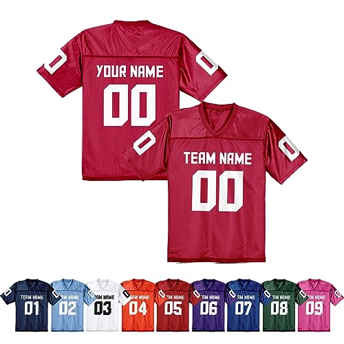 pod4hockey Replica American Football Trikot – Uniform zum Personalisieren mit Teamname & Rückennummer – Fan-Geschenk für Männer, Frauen & Jugendliche von pod4hockey
