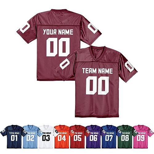 pod4hockey Replica American Football Trikot – Uniform zum Personalisieren mit Teamname & Rückennummer – Fan-Geschenk für Männer, Frauen & Jugendliche von pod4hockey