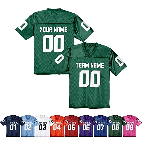 pod4hockey Replica American Football Trikot – Uniform zum Personalisieren mit Teamname & Rückennummer – Fan-Geschenk für Männer, Frauen & Jugendliche von pod4hockey