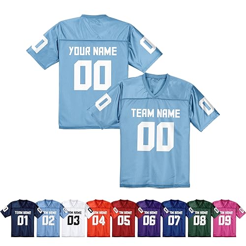 pod4hockey Replica American Football Trikot – Uniform zum Personalisieren mit Teamname & Rückennummer – Fan-Geschenk für Männer, Frauen & Jugendliche von pod4hockey