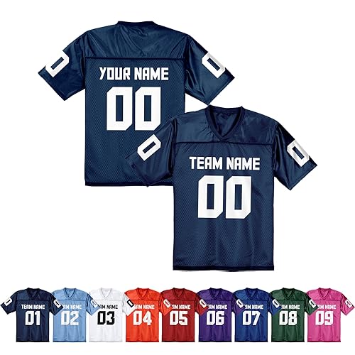 pod4hockey Replica American Football Trikot – Uniform zum Personalisieren mit Teamname & Rückennummer – Fan-Geschenk für Männer, Frauen & Jugendliche von pod4hockey