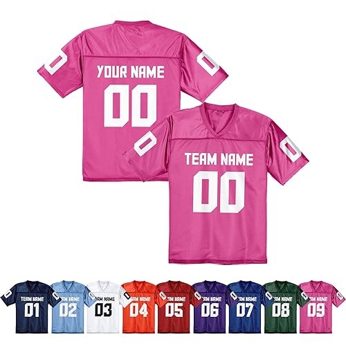 pod4hockey Replica American Football Trikot – Uniform zum Personalisieren mit Teamname & Rückennummer – Fan-Geschenk für Männer, Frauen & Jugendliche von pod4hockey