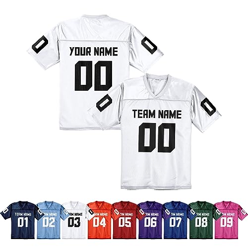 pod4hockey Replica American Football Trikot – Uniform zum Personalisieren mit Teamname & Rückennummer – Fan-Geschenk für Männer, Frauen & Jugendliche von pod4hockey