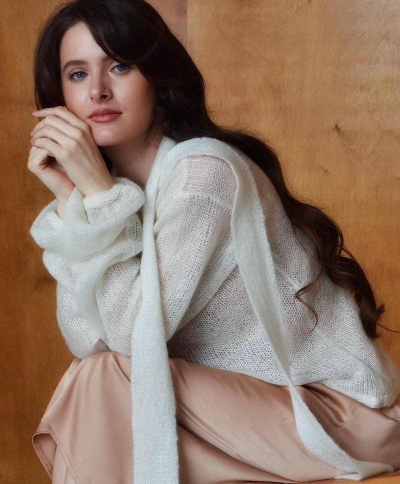 Gestrickter Mohair Pullover/Sonderanfertigung von pogoretska