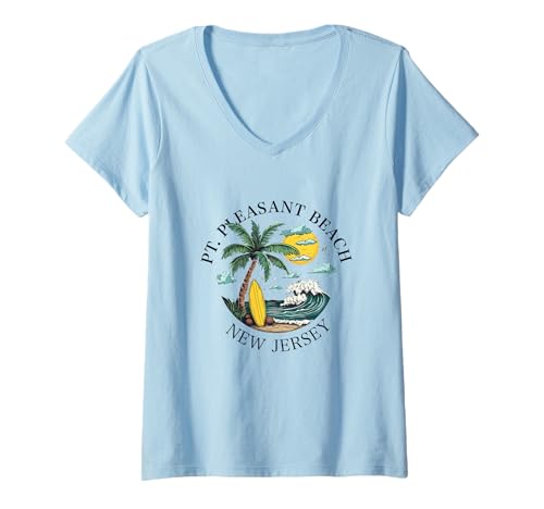 Damen Point Pleasant Beach New Jersey NJ Junge Mädchen Herren Damen T-Shirt mit V-Ausschnitt Damen Point Pleasant Beach New Jersey NJ Junge Mädchen Herren Damen T-Shirt mit V-Ausschnitt von point pleasant beach New Jersey Souvenir