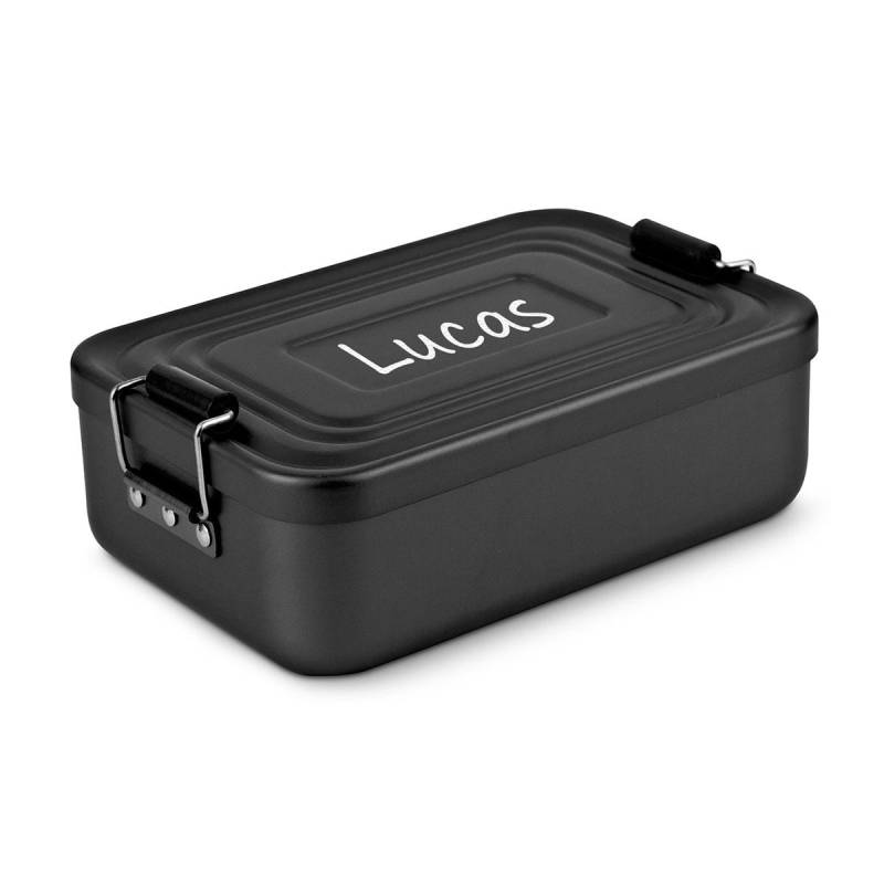 Lunch-Box Mit Wunschgravur in Schwarz Lunch-Box Mit Wunschgravur in Schwarz von polareffekt