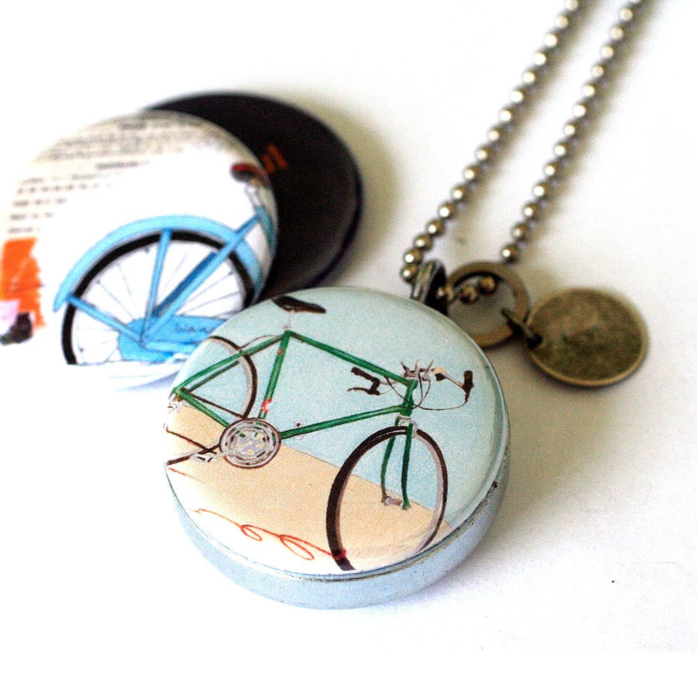 Fahrradschmuck, Fahrrad-Locket-Halskette, Radfahrer-Geschenk, Recycelter Stahl, Magnet 3 in 1, Unisex-Fahrradschmuck, Personalisiert, Fahrradkunst Fahrradschmuck, Fahrrad-Locket-Halskette, Radfahrer-Geschenk, Recycelter Stahl, Magnet 3 in 1, Unisex-Fahrradschmuck, Personalisiert, Fahrradkunst von polarity