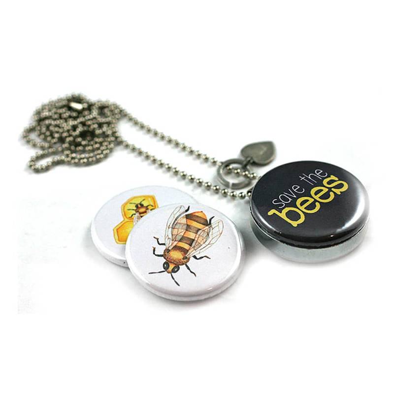 Save The Bees Locket Halskette Imker Geschenk Eco Aktivist Recycelter Stahl Gärtner Magnetschmuck Für Sie Save The Bees Locket Halskette Imker Geschenk Eco Aktivist Recycelter Stahl Gärtner Magnetschmuck Für Sie von polarity