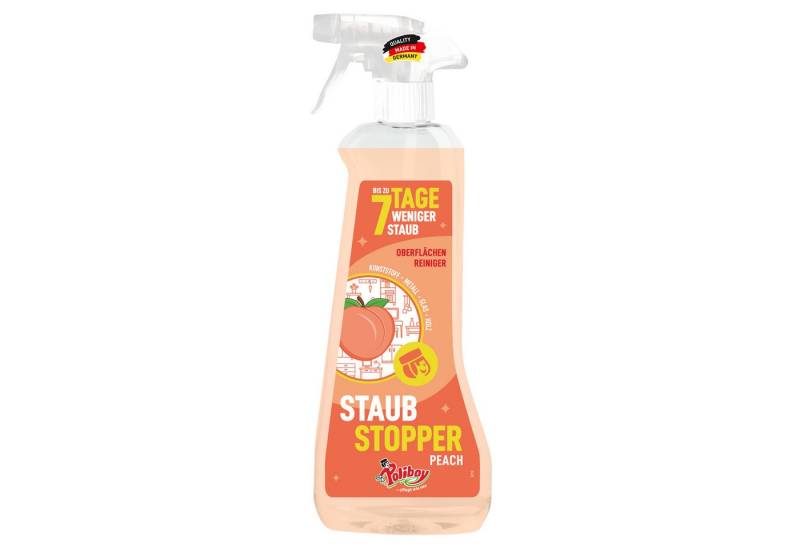 poliboy Staubstopper Peach - Limited Edition - 500ml Reinigungsspray (gegen Staub und Verschmutzungen - mit Pfirsich-Duft - Made in Germany) von poliboy