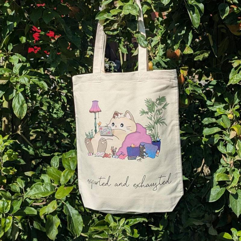 Tasche Beutel Katze Affe Enten Kunst Art von polliwantsapen
