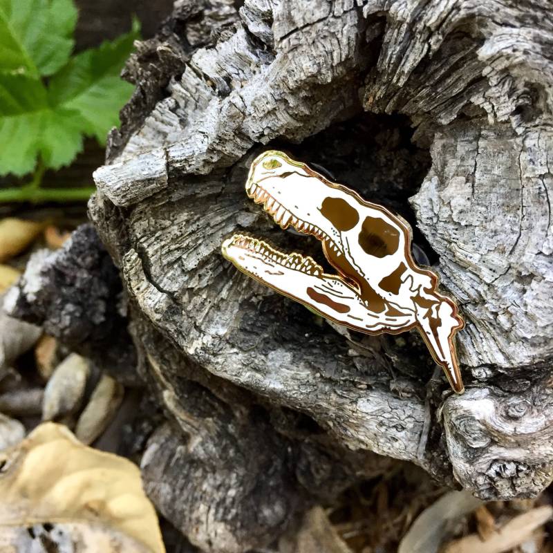 Dinosaurier Schädel Emaille Pin von pollywogpins