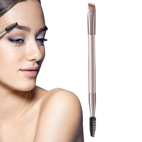 Augenbrauenbürstenkamm,Spoolies für Augenbrauen - Doppelseitiger Eyeliner-Pinsel Spoolie, abgewinkelter Brauenpinsel für Gel, Flüssigkeit, Wimpern, Augenbrauen, Make-up-Werkzeuge Pologmase von pologmase