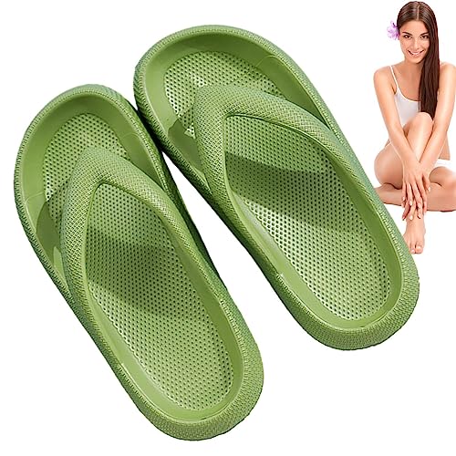 Badezimmerpantoffeln Damen | Duschhausschuhe mit dicker Sohle aus EVA für Damen,Ergonomische, leichte Slipper, rutschfest, für Fitnessstudio, Garten, Spa, Schlafzimmer, Schlafsaal, Strand, Pologmase von pologmase