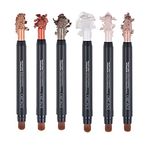 Eyeshadow Pencil Crayon - 6 Teiliges Lidschattenstift Set - Wasserfester Lidschattenstift Shimmer Cream Eyeshadow Pen Erstellen Sie glitzerndes Augen Make up von pologmase