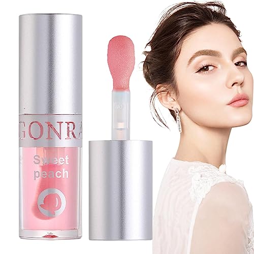 Feuchtigkeitsspendendes Lippenöl für trockene Lippen | Flüssiger Oot Lippenbalsa - Langlebige Lippenpflegeprodukte mit Fruchtgeschmack, Crystal Jelly Lip Gloss, Jelly Lip Oil mit großem Pologmase von pologmase