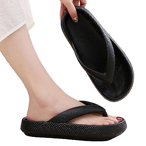 Flop-Slipper für Damen | EVA-Damen-Duschhausschuhe mit dicker Sohle,Leichte, rutschfeste, ergonomische Slipper für Strand, Fitnessstudio, Schlafzimmer, Schwimmbad, Schlafsaal, Spa, Garten Pologmase von pologmase