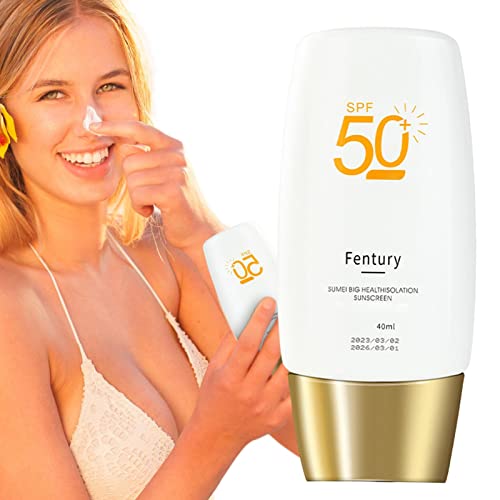 LSF 50 Sonnenschutz-Feuchtigkeitscreme, Sichere, natürliche Sonnencreme für Männer und Frauen, Wasserfeste, ölfreie Sonnencreme Breitband-Sonnenschutz-Mineral-Sonnenlotion Pologmase von pologmase