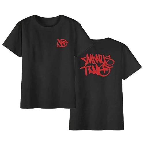 Y2K Minus-Two Cargo T-Shirt | Damen Herren Minus-Two Hinter Bedruckte Kurzarm T-Shirts | Sommer Fitness Lässig Oversize Oberteile Crew Neck Sportshirt Hip Hop Gezeitenmarke Strassenmode von pologmase