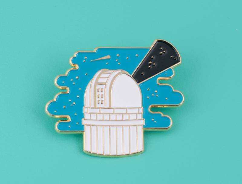 Soft Enamel Pin - Explore The Universe Emaille Brosche Patch Observatorium von polypodiumSHOP