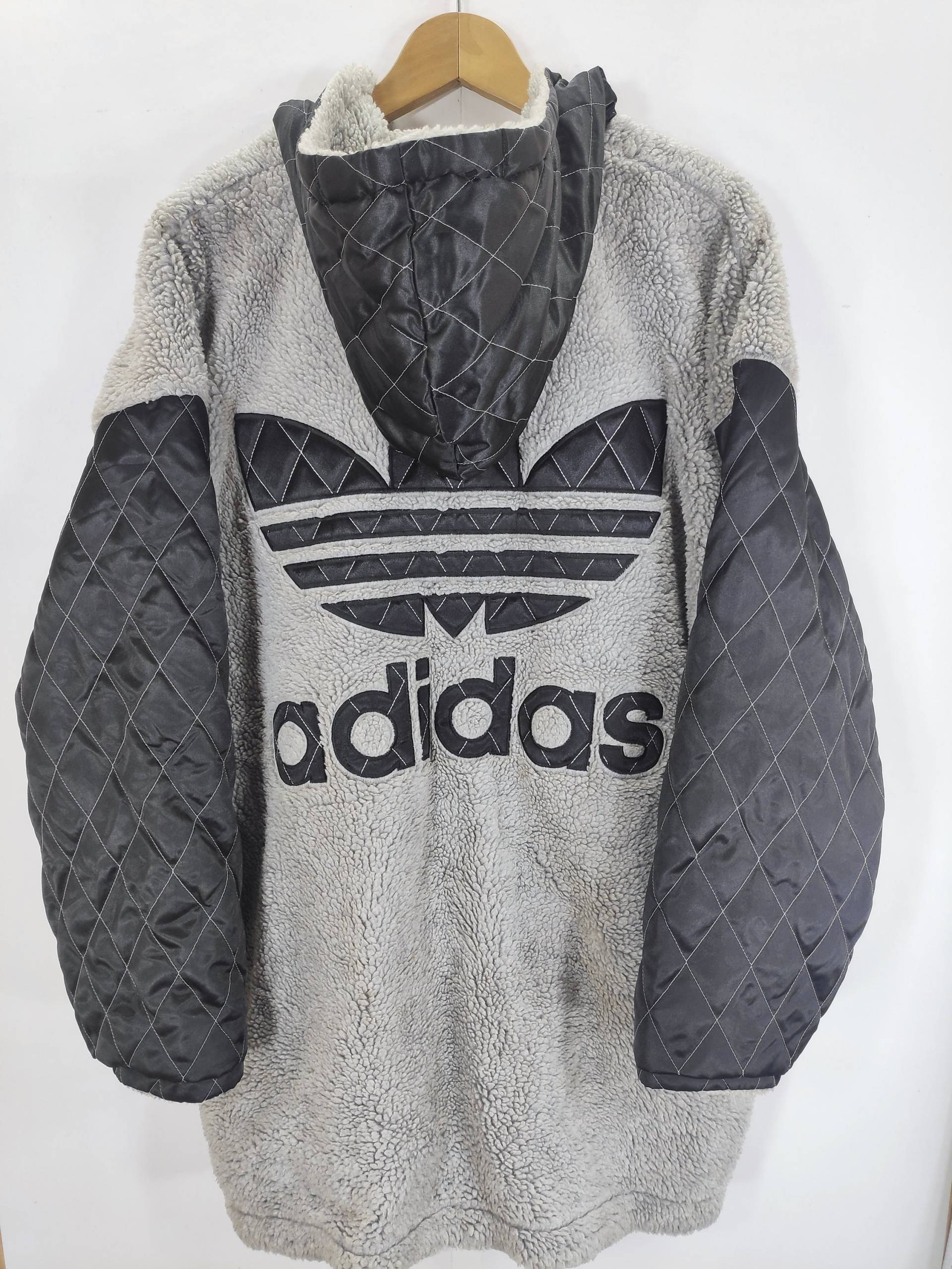 Voll Fleece 90Er Jahre Ugly Adidas Made in Japan Adidas Big Logo Trefoil Long Jacke Mit Kapuze Hip Hop Drei Streifen Groß Voll Fleece 90Er Jahre Ugly Adidas Made in Japan Adidas Big Logo Trefoil Long Jacke Mit Kapuze Hip Hop Drei Streifen Groß von ponderrosavintage