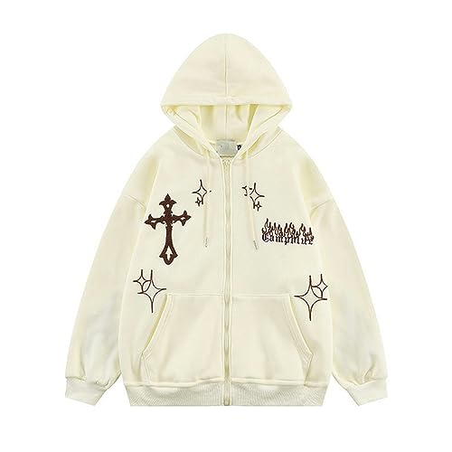 Goth Stickerei Hoodies Männer High Street Harajuku Retro Hip Hop Zip Up Hoodie Männer Lose Beiläufige Sweatshirt Hoodie Kleidung Y2K Tops Goth Stickerei Hoodies Männer High Street Harajuku Retro Hip Hop Zip Up Hoodie Männer Lose Beiläufige Sweatshirt Hoodie Kleidung Y2K Tops von ponnyc