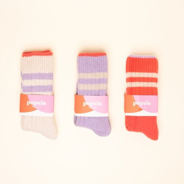 popeia Stricksocken 3er Set aus Wolle von popeia