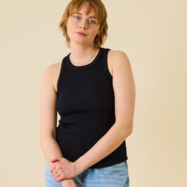 popeia Tank Top aus festem Bio-Baumwoll Stoff (gerippt) von popeia