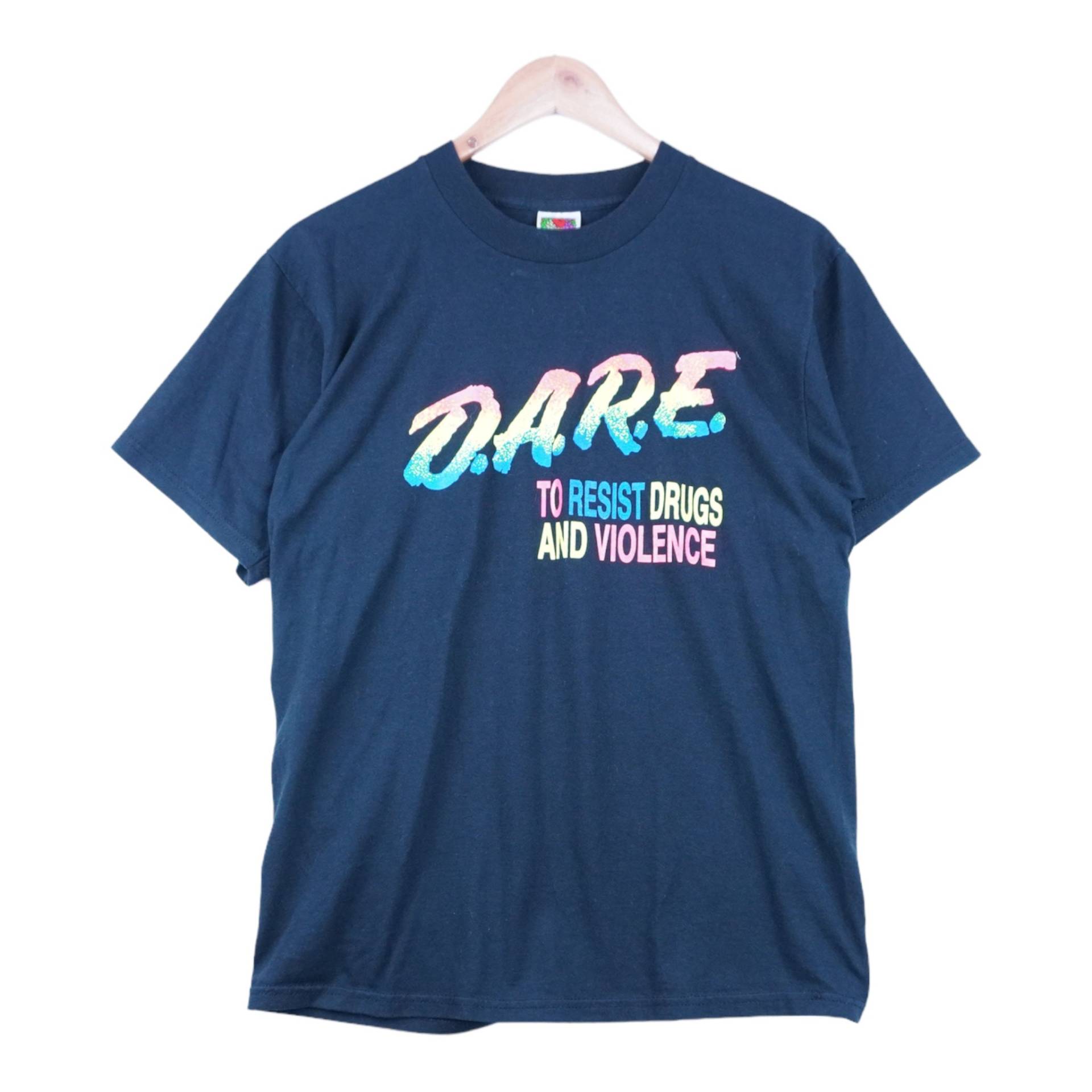 00Er Fruit Of The Loom, D.a.r.e. T-Shirt Schwarz M von popevintagestore