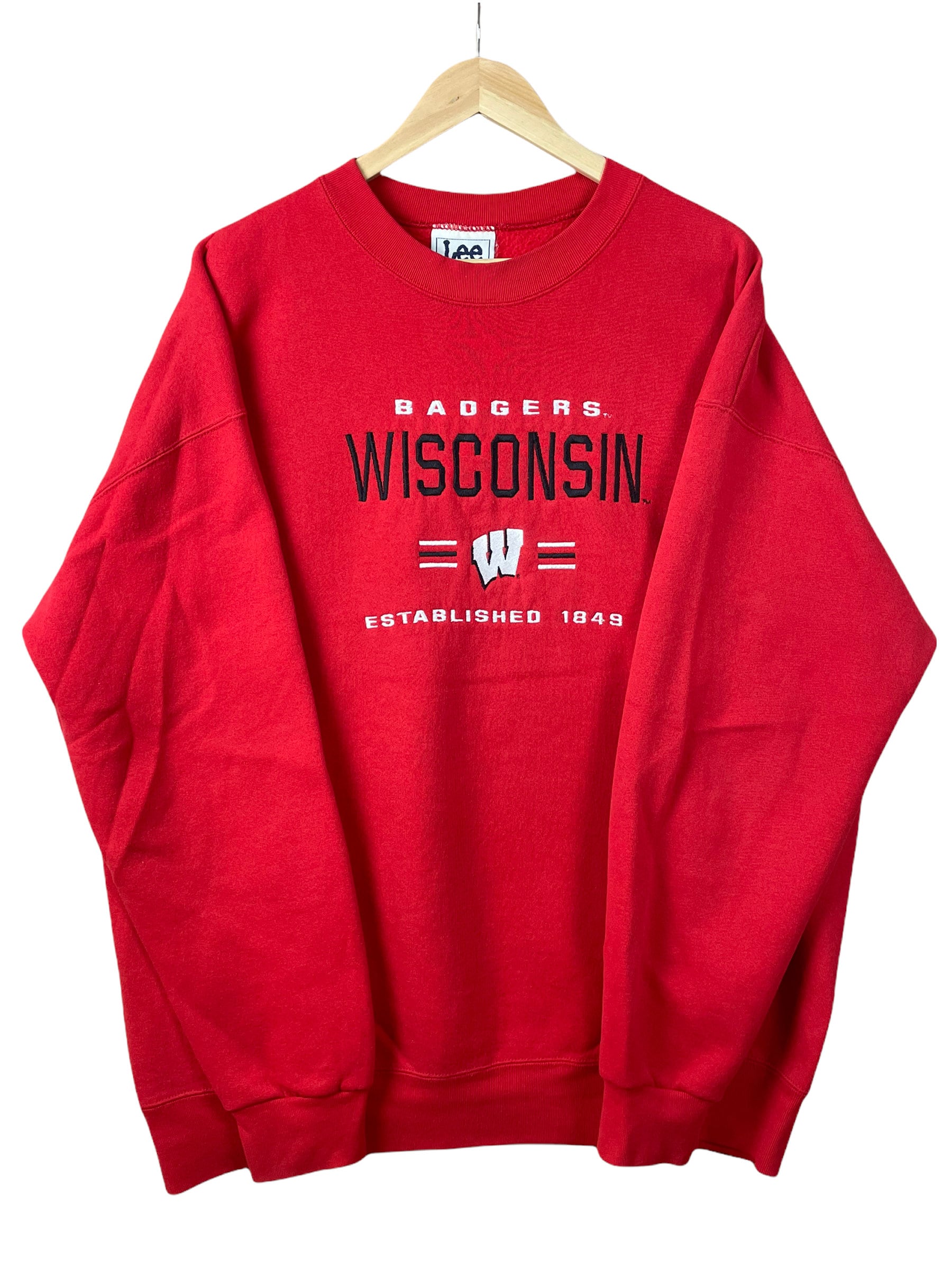 90S Wisconsin Badgers Ncaa Lee Sport Sweatshirt Rot von popevintagestore